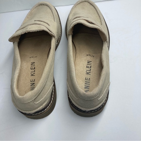 Anne Klein Women's Emmylou Loafer Flat 7.5 M Beige Suede Upper Leather - Picture 11 of 16